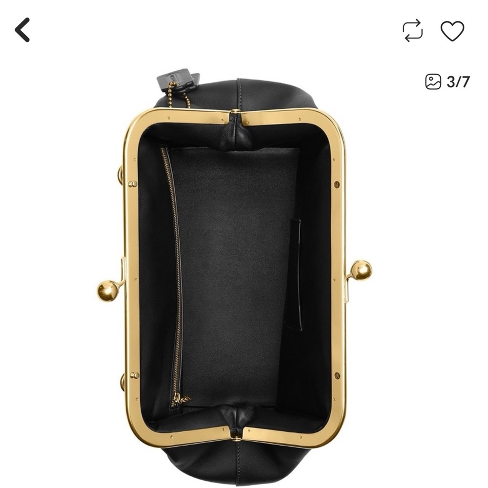 Coach Black 27 Frame Bag with Gold Hardware - Picture 4 of 5